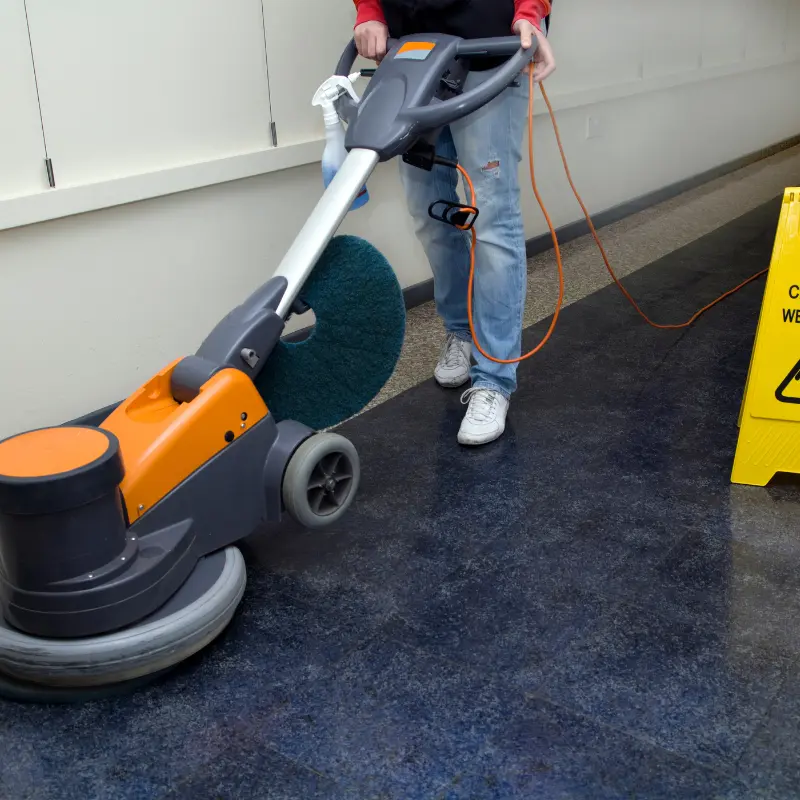 Marble polishing the floor in dubai